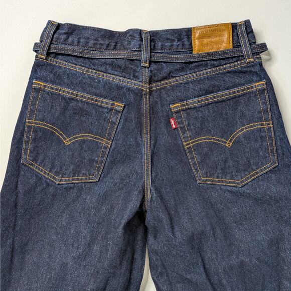 Levi's Premium XL Straight 27 Dark Wash Wide Leg '90s Skater Aesthetic Denim - Picture 6 of 13